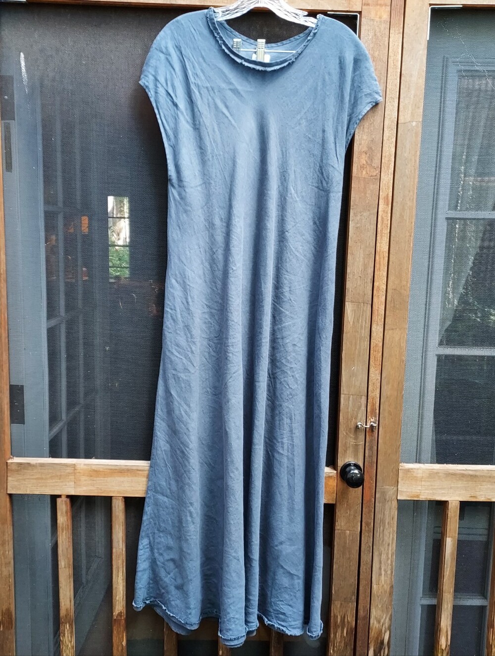 Dress Me Linen Slate Blue 100% Linen Maxi Dress